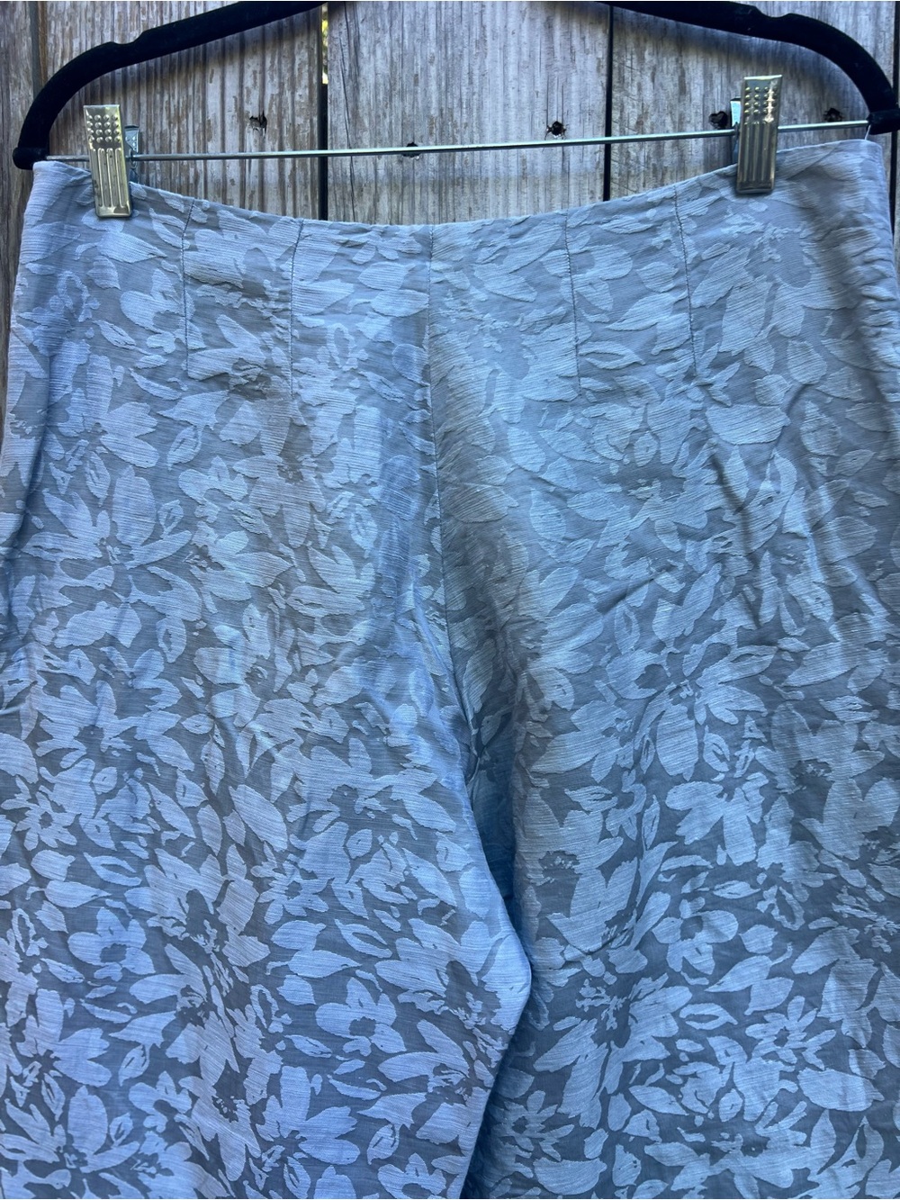 SIGRID OLSEN light-blue floral linen silk-blend dressy Pants Women’s 8 - Picture 7 of 7
